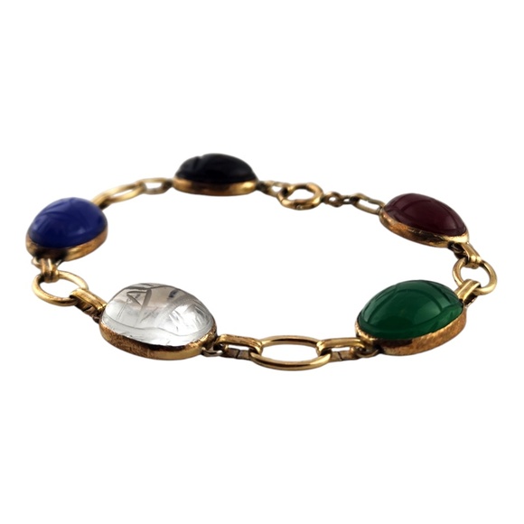 12 Karat Gold Filled Scarab Bracelet #18566 - Picture 2 of 7